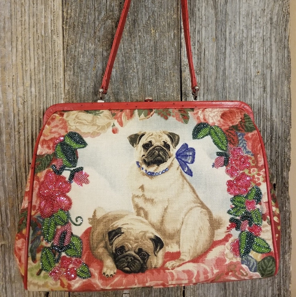 Isabella Fiore Classic Pug Handbag